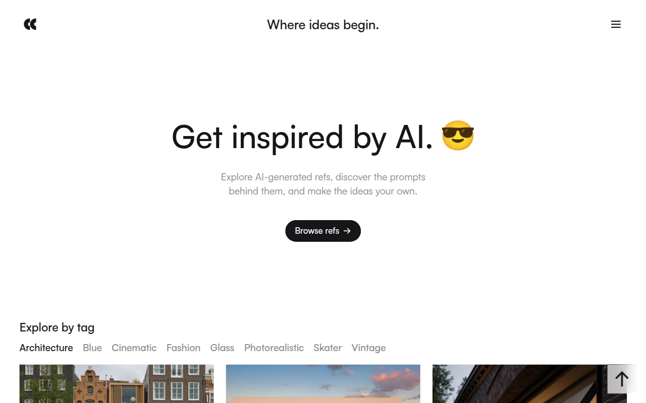 ctrlc.ai gallery showing AI images next to their exact prompts