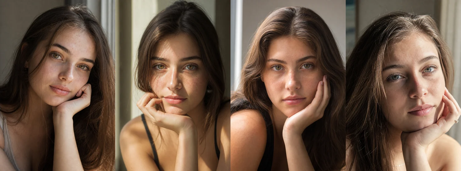 Closeup portrait of a woman generated with ChatGPT Images 2.0 showing soft natural lighting