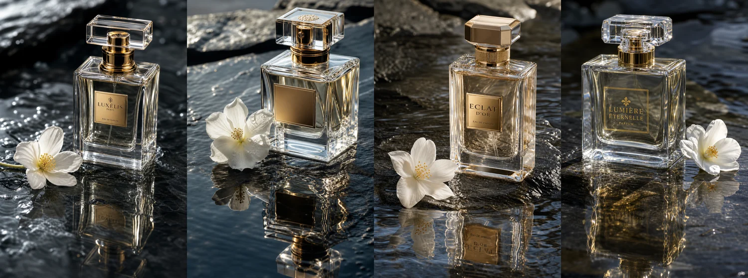 Luxury glass perfume bottle render generated with ChatGPT Images 2.0