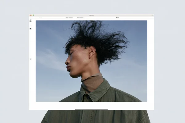 Portrait displayed in an image editing interface