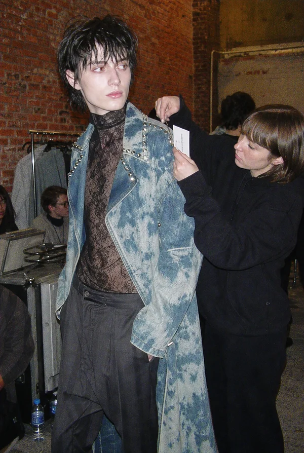 Fashion Model Getting Ready Backstage