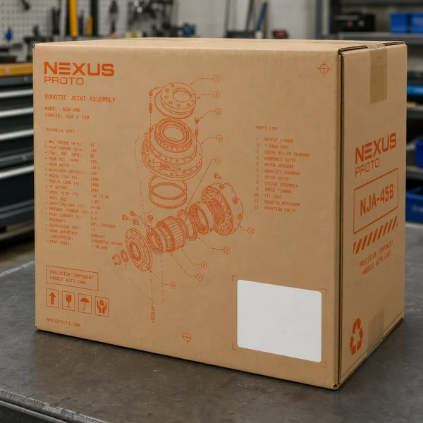 Industrial Robotic Joint Component Shipping Box