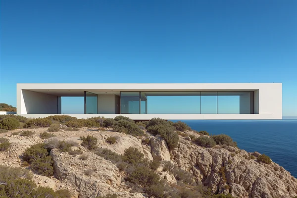 Modern Minimalist House on a Coastal Cliff