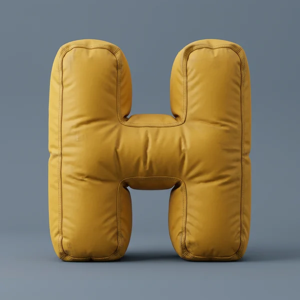 Mustard Yellow Inflatable Letter H