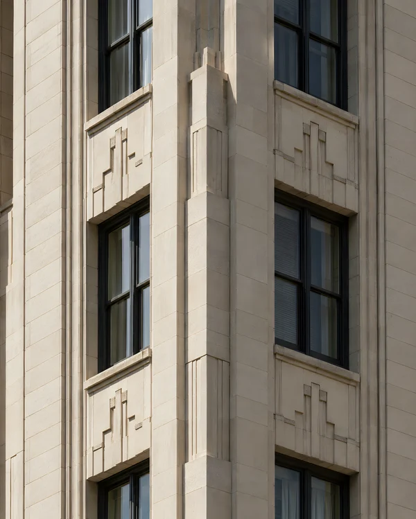 Art Deco Building Facade Detail