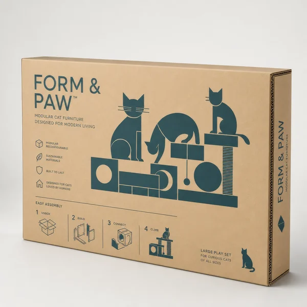 Form and Paw Modular Cat Furniture Packaging