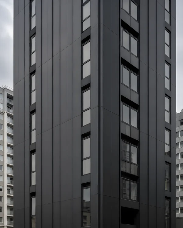 Modern Dark Skyscraper Facade