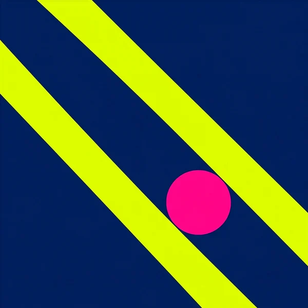 Minimalist Geometric Composition with Yellow Bars
