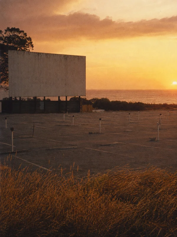 Abandoned Drive-in Theater at Sunset