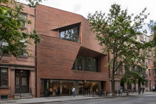 Modern Brick Building on a City Street