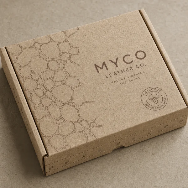 Sustainable Mycelium Leather Packaging Design