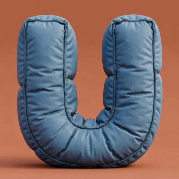 Inflatable Blue Letter U Sculpture