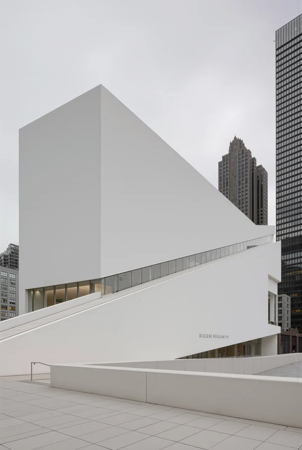 Modern White Architectural Building in City