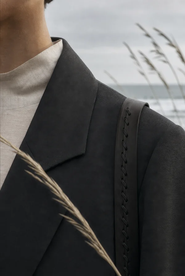 Minimalist Fashion Portrait by the Coast