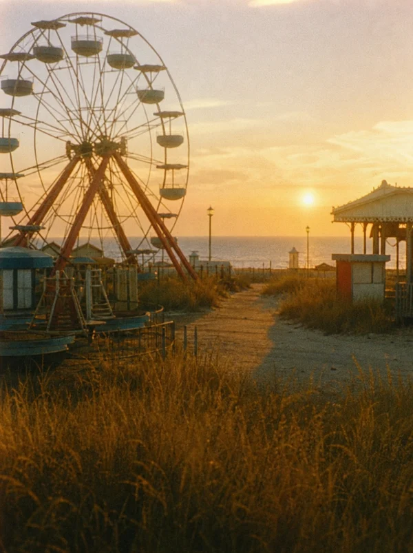 Ferris Wheel at Sunset on the Beach