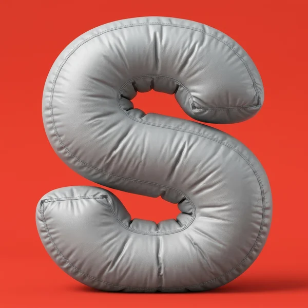 Inflatable Silver Letter S Sculpture