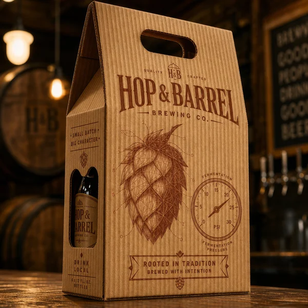 Hop and Barrel Craft Beer Packaging Design