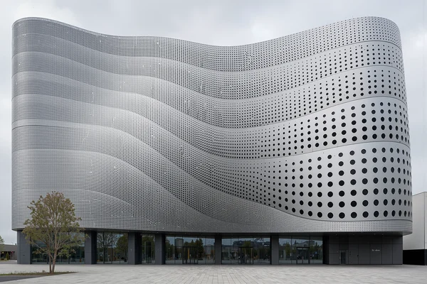 Modern Metallic Wavy Facade Office Building