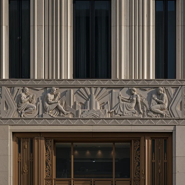 Art Deco Architectural Relief Detail