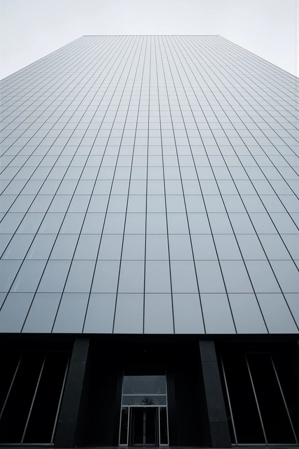 Modern Skyscraper Facade Looking Up