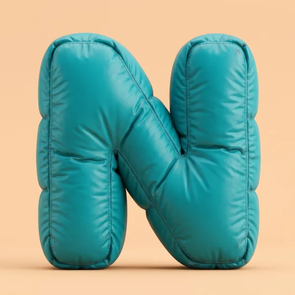 Turquoise Inflatable Letter N Sculpture