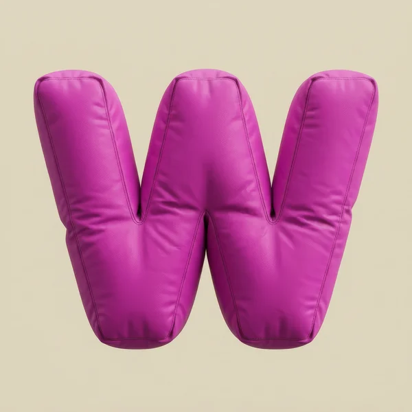 Inflatable Magenta Letter W Sculpture