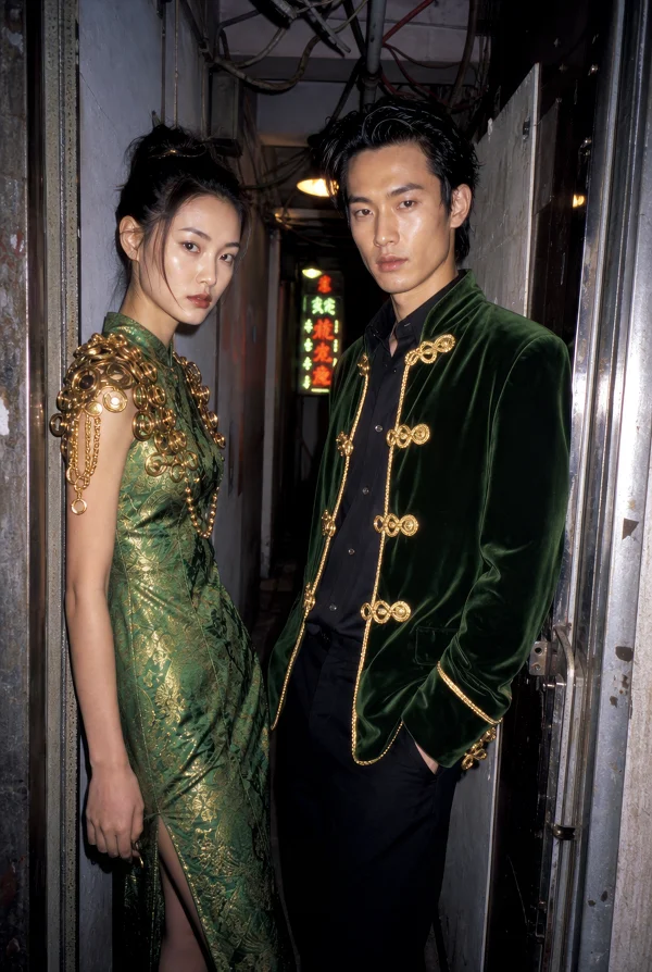 Elegant Couple in Traditional Inspired Attire