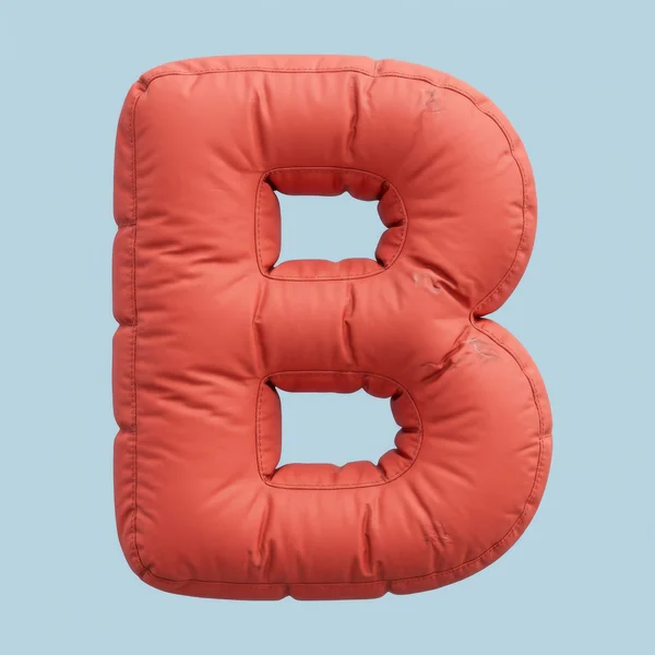 Inflatable Coral Red Letter B Sculpture