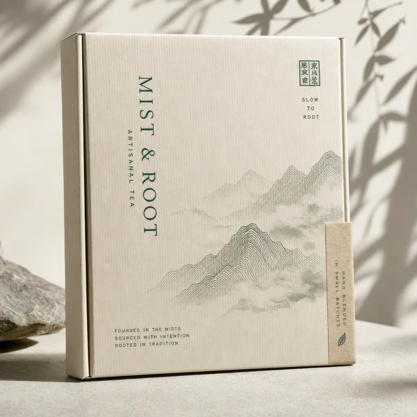 Mist and Root Artisanal Tea Packaging Design