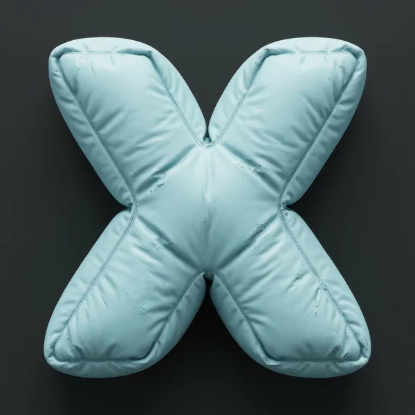 Inflatable Cyan Letter X Sculpture