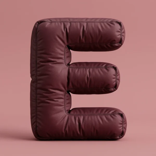 Inflatable Burgundy Letter E Sculpture