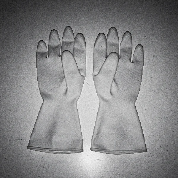 A Pair of Protective Rubber Gloves