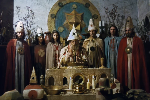 A Ritual Gathering in a Ceremonial Chamber