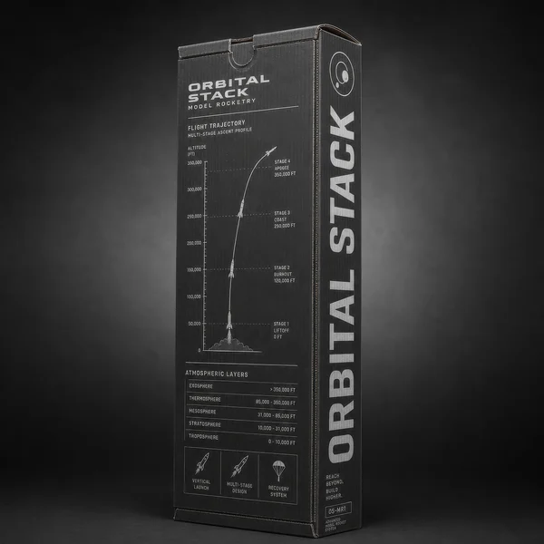 Orbital Stack Model Rocketry Packaging Design