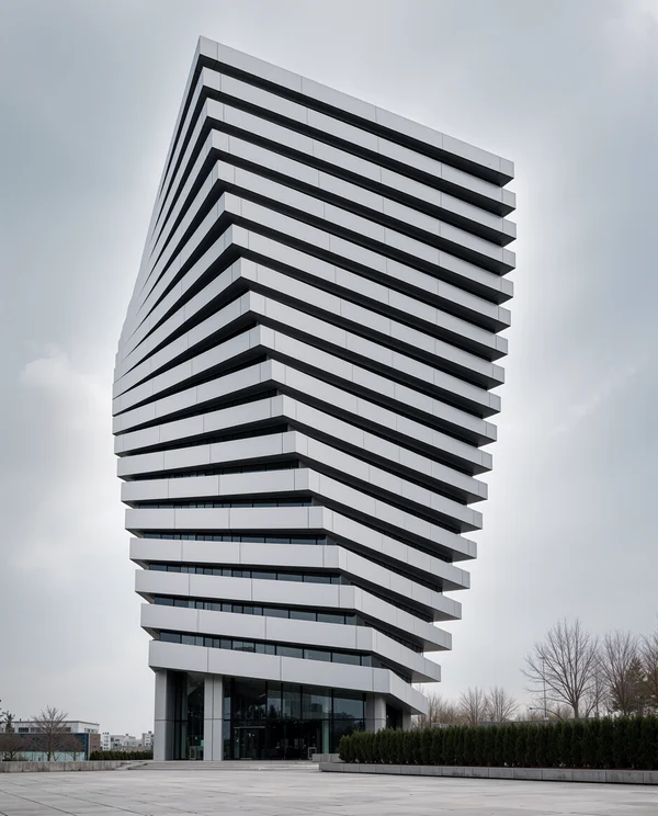Modern Twisted Skyscraper Architecture