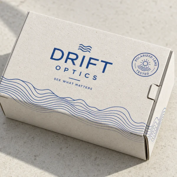 Drift Optics Minimalist Eyewear Packaging Box