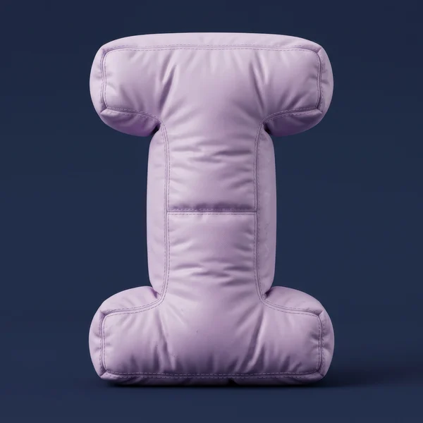 Inflatable Lilac Letter I Sculpture
