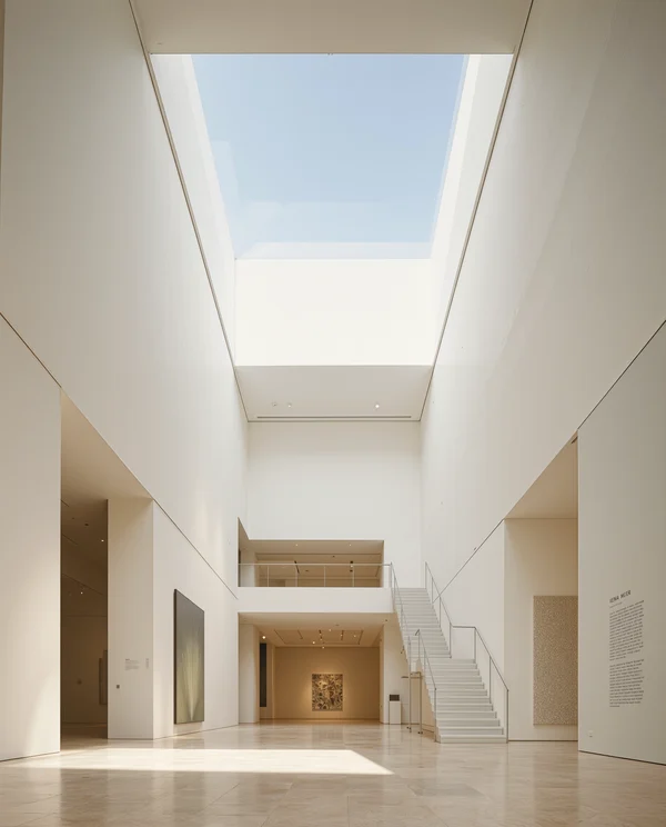 Minimalist Modern Art Gallery Interior
