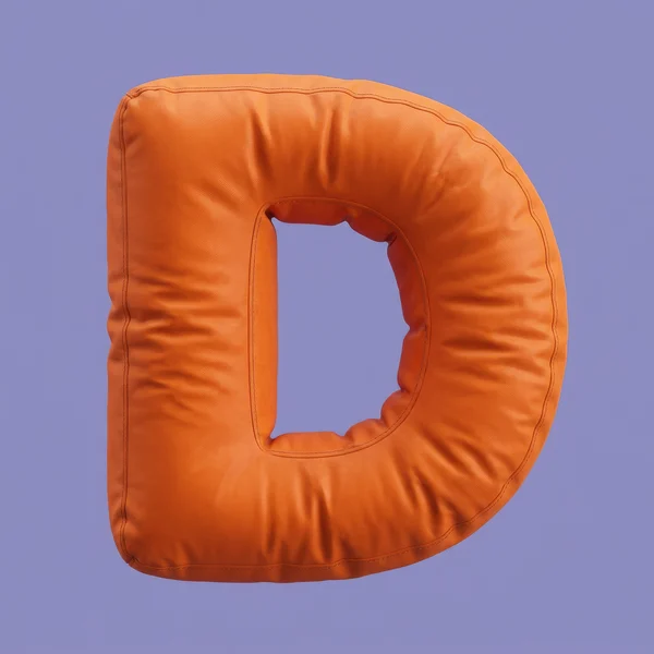 Inflatable Orange Letter D Sculpture
