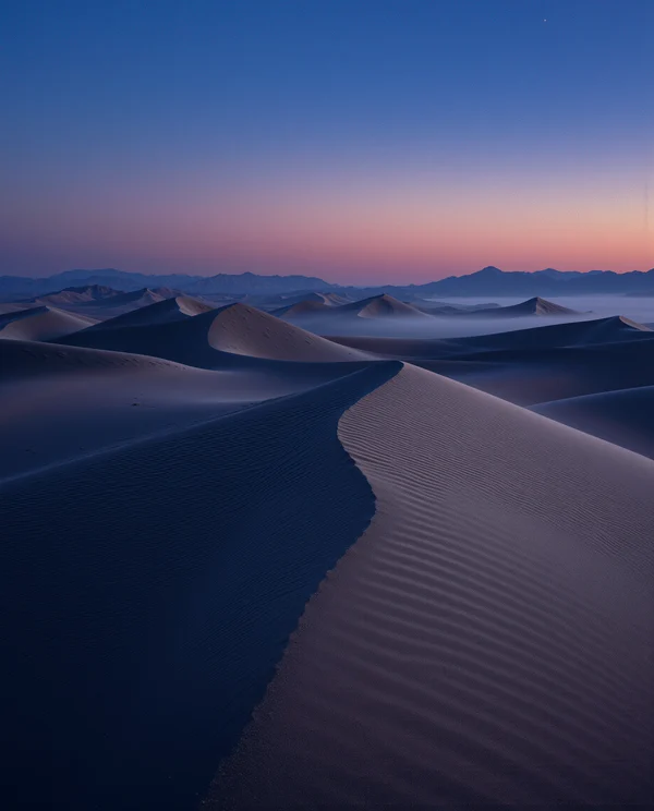 Serene Desert Dunes at Twilight