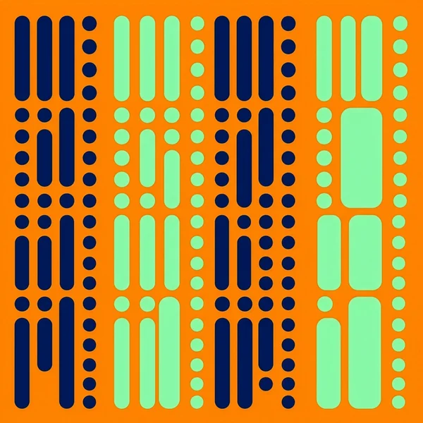 Geometric Pattern of Vertical Shapes and Dots