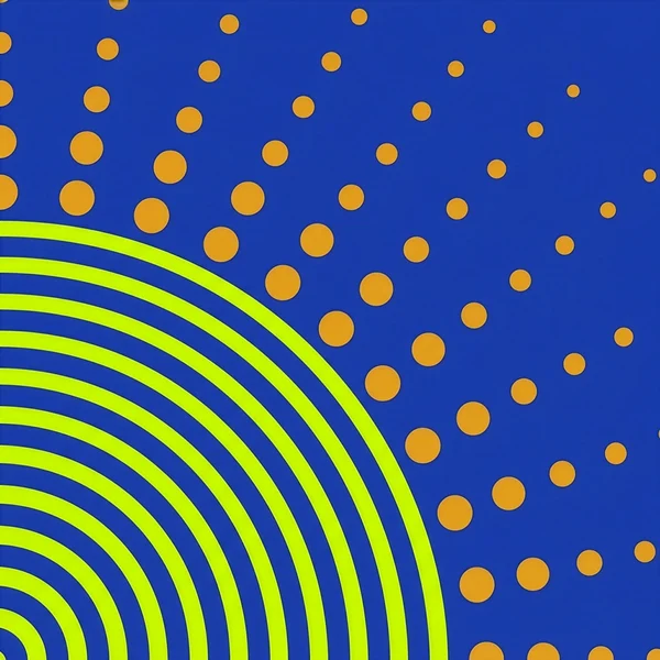 Geometric Arcs and Dots Pattern