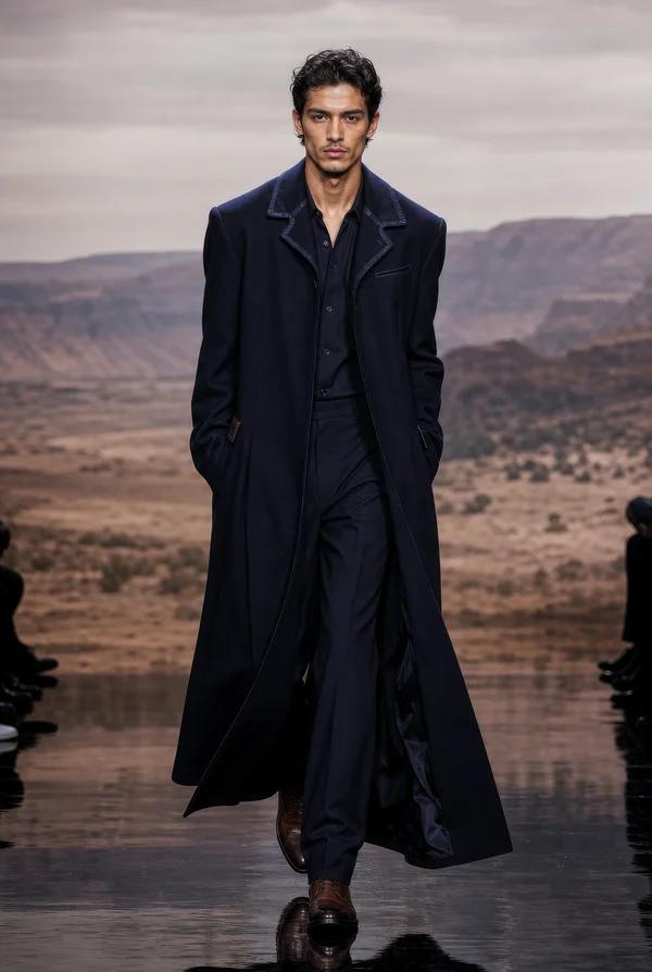 A Fashion Model Walking on a Runway