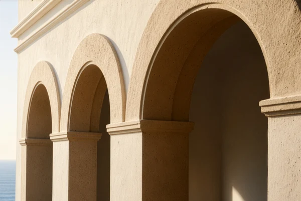 Elegant Stone Arches Overlooking the Sea
