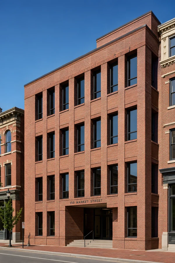 Modern Brick Office Building on Market Street