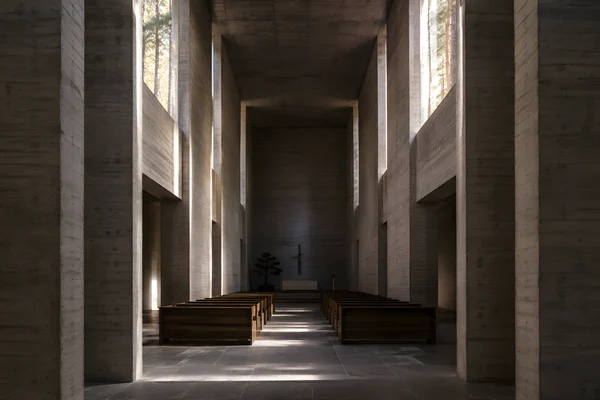 Minimalist Concrete Church Interior