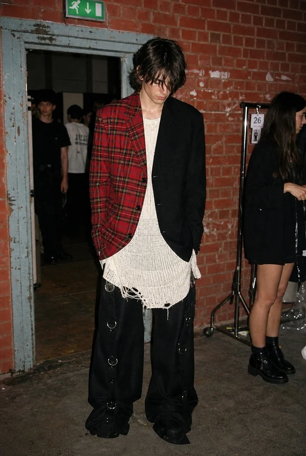 Fashion Model in Avant-Garde Streetwear