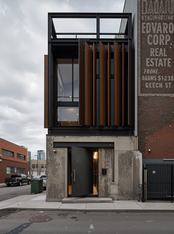 Modern Industrial Building Facade