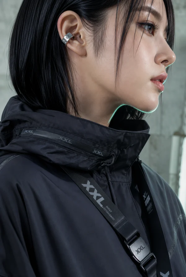 Portrait of a Person in Modern Techwear