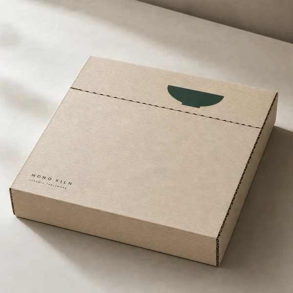 Minimalist Corrugated Cardboard Packaging Box